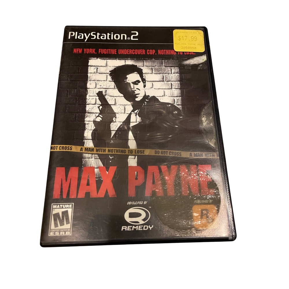 Max Payne Sony PlayStation 2 PS2 Rockstar Games 2001 Action Shooter Blockbuster